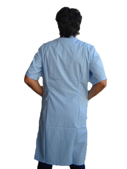 Camice  lavoro mezze maniche operaio unisex fabbrica farmacista pulizie celeste