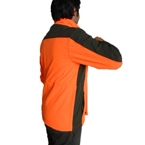 Giubbino giacca softshell alta visibilita' lavoro cinghiale antivento caccia