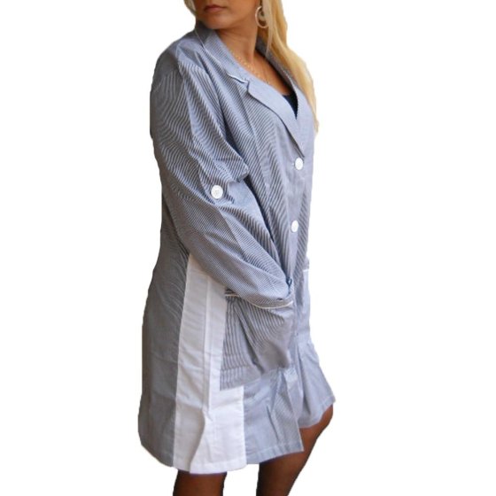Camice cameriera maniche lunghe donna cotone bottoni XL lavoro made in italy