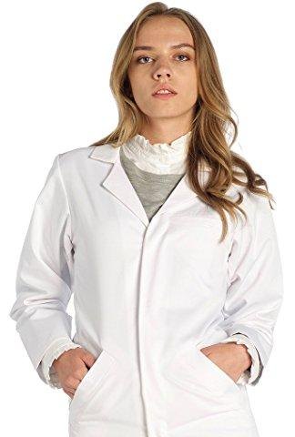 Camice da donna in cotone classico ospedaliero ottico farmacista erboristeria - Personalizzabile con il tuo logo