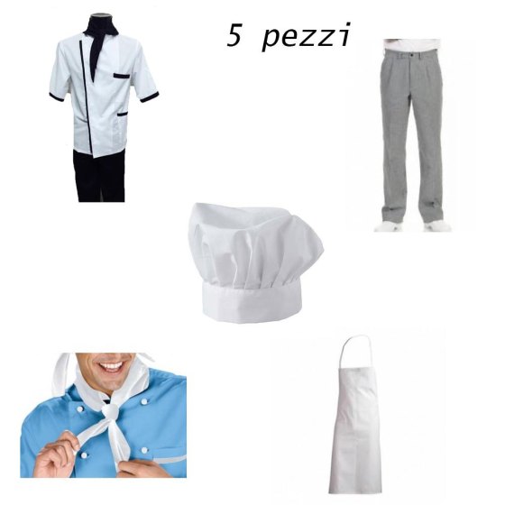Completo divisa sushiman giacca pantalaccio scollino cappello sushi