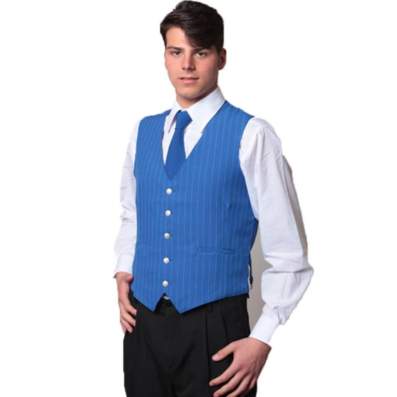 Gilet uomo lavoro cameriere bar barista sala ristorante gessato barman hotel - Personalizzabile con il tuo logo