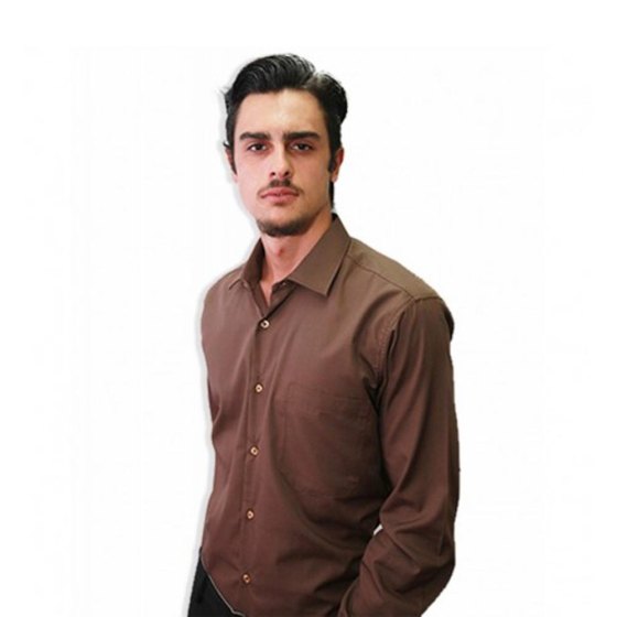 Camicia uomo cameriere direttore ristorante cotone sala manica lunga moda