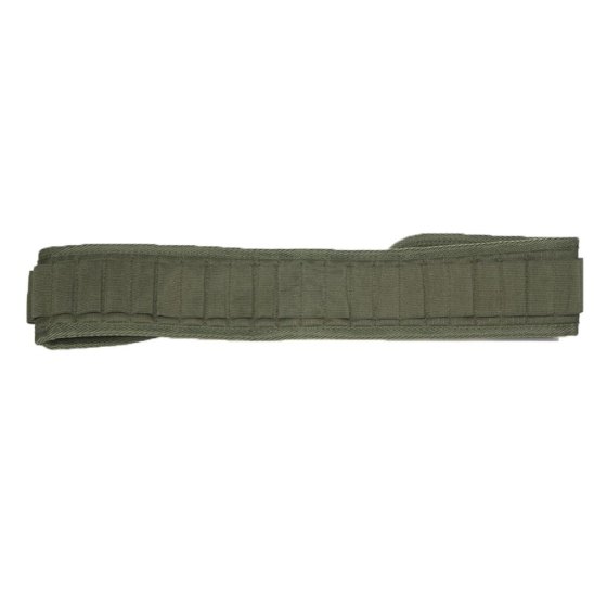 Cartuccera cartucciera elastica 30 celle verde mimetico pallottole caccia tordo