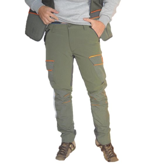 Completo gilet pantalone canvas antistrappo abbigliamento caccia tecnico - Personalizzabile con il tuo logo