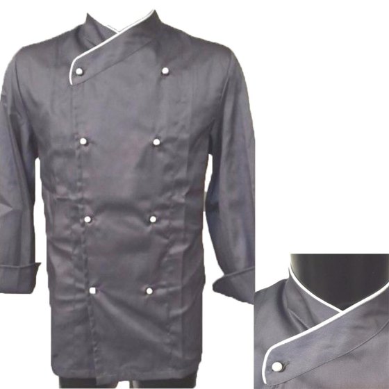 Giacca cuoco chef grigia cucina abbigliamento lavoro cuoco sera chic