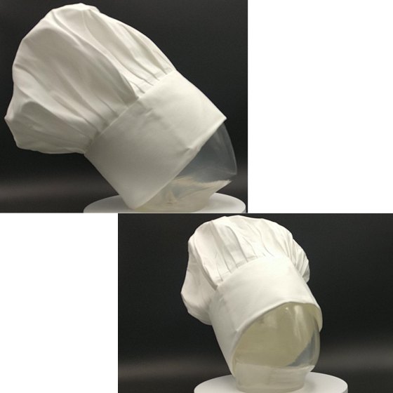 Cappello cuoco in puro cotone made in italy taglia uomo donna bambino da 55 a 60