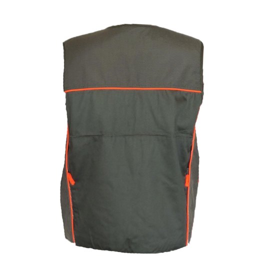Completo caccia gilet pantalone riporti arancio smanicato uomo