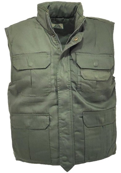 Gilet imbottito caccia cotone uomo donna invernale mimetico trapuntato - Personalizzabile con il tuo logo
