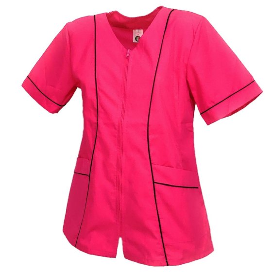 Camice zip abbigliamento lavoro parrucchiera centro estetico donna massaggi slim - Personalizzabile con il tuo logo