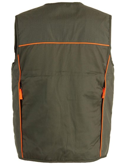 Gilet smanicato caccia verde cerniera cacciatora uomo abbigliamento tecnico - Personalizzabile con il tuo logo