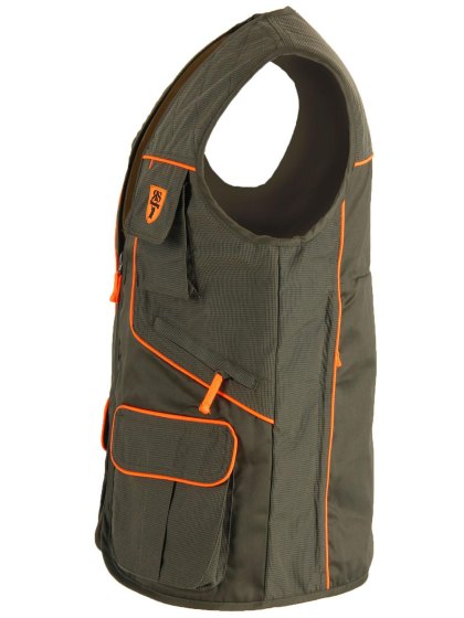 Gilet smanicato caccia verde cerniera cacciatora uomo abbigliamento tecnico - Personalizzabile con il tuo logo