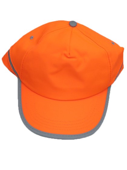 Cappello berretto cappellino alta visibilita' lavoro arancio rifrangente visiera