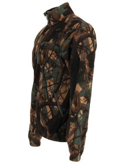 Maglia maglione in pile caccia uomo bosco verde neve sportivo caldo tasche - Personalizzabile con il tuo logo