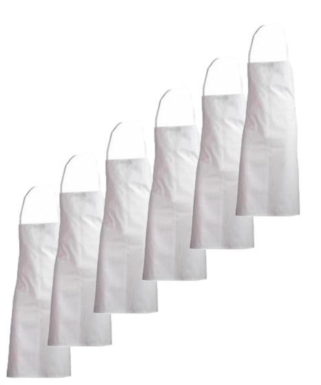Kit 6 Grembiuli Professionali Personalizzabili Fratelliditalia - Made in Italy con Tasca - Bianco e Colorati