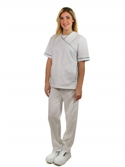 Casacca Medico Donna Camice Sanitaria Estetista Infermiera da Lavoro OSS - Personalizzabile con il tuo logo