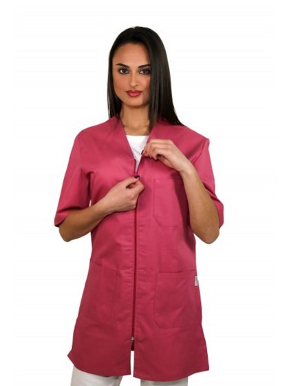 Casacca grembiule Lavoro camice Donna Parrucchiera Estetista Alimentari Maestra bidella Personalizzabile con il tuo logo