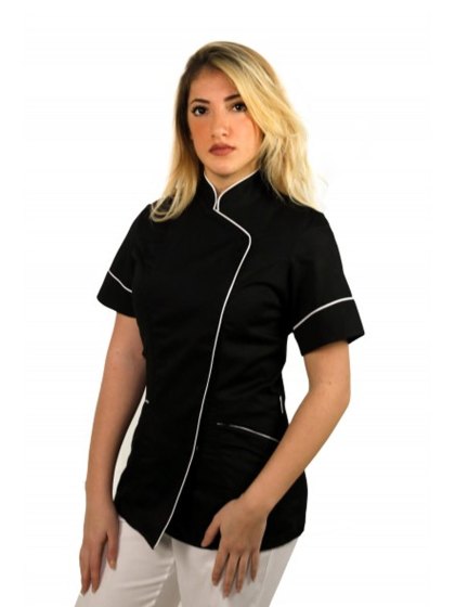 Giacca cuoco donna chef cucina ristorante cotone pizzeria made in Italy slim - Personalizzabile con il tuo logo