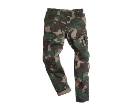 Pantalone pantaloni calzoni uomo militari satin verde woodland stone washed