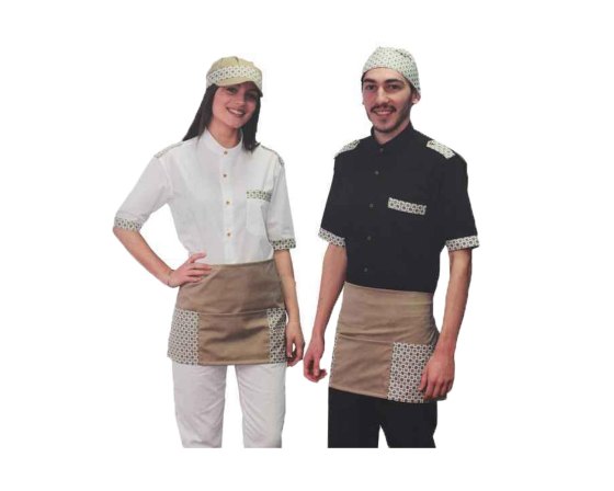 Camicia estiva maniche corte unisex chiosco bar ristorante 3 fantasie da xs a xl