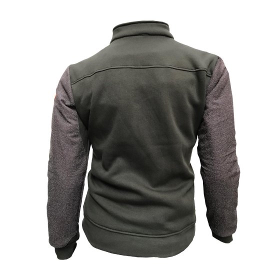 Felpa maglione kevlar caccia elastica zip antistrappo antispino made in Italy