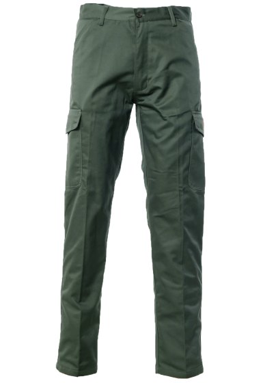 Pantalone uomo 6 tasche uso sportivo pesca caccia fodera di flanella verde mimetico dalla 46 alla 60