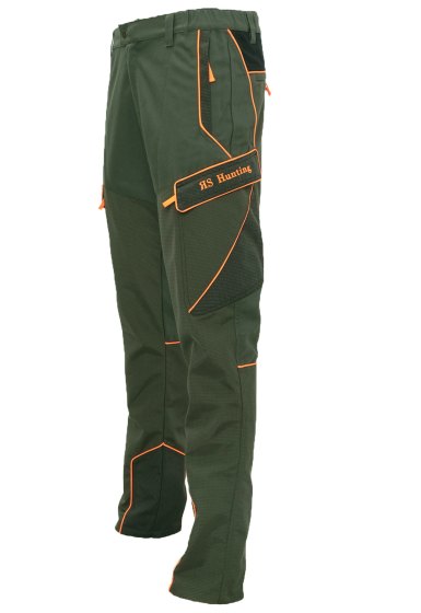 Pantaloni calzoni canvas abbigliamento caccia riporti arancio uomo dalla 46 alla 60