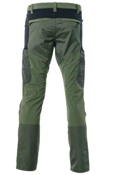 Pantalone pantaloni cotone elasticizzato teflon verde tasche caccia moto
