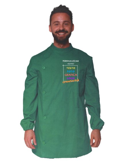 Casacca camice da uomo per dentista odontoiatra taglie da XS a XL  made in italy personalizzazione inclusa