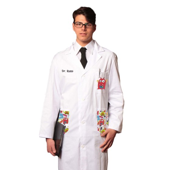 Camice uomo pediatra clownterapy veterinario bambini abbigliamento pediatrico
