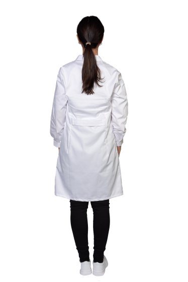 kit da 2 Camice bianco donna dottore medico erboristeria farmacia sanitario bottone automatico- Personalizzabile con il tuo logo