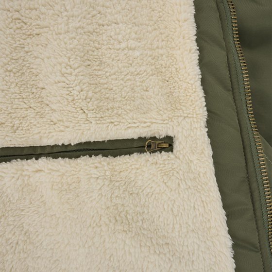 Bomber giubbino imbottito uomo pellicccia orsetto tasche cappuccio impermeabile