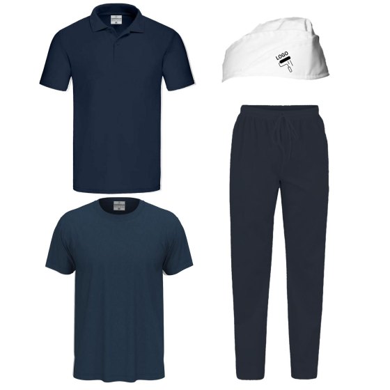 Kit imbianchino con t-shirt Polo Pantalone e Cappello disponibile in varie taglie e 2 colori