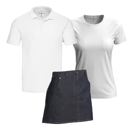 Kit Donna per Fioraio T-shirt Polo e Grembiule disponibile in varie taglie e colori made in italy
