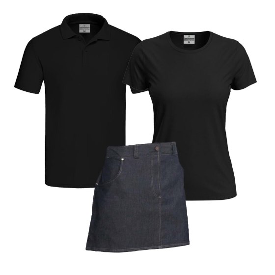 Kit Donna per Fioraio T-shirt Polo e Grembiule disponibile in varie taglie e colori made in italy