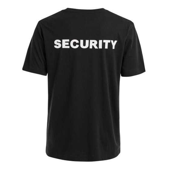 Maglia tshirt uomo security nera cotone mezze maniche girocollo puro cotone