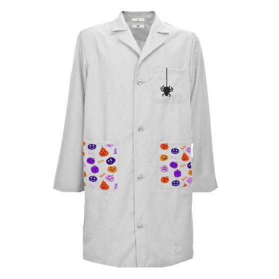 Camice uomo pediatra clownterapy veterinario bambini abbigliamento pediatrico - Halloween Edition.