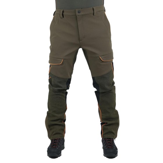 Pantalone pantaloni microfibra impermeabile traspirante antirovo antispino caccia tecnico