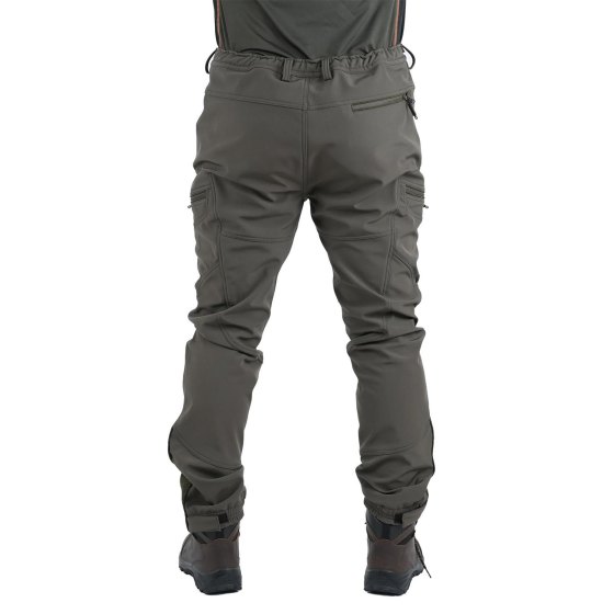 Pantalone softshell da caccia impermeabile e traspirante elasticizzato doppiato in pile e membrana M-tex