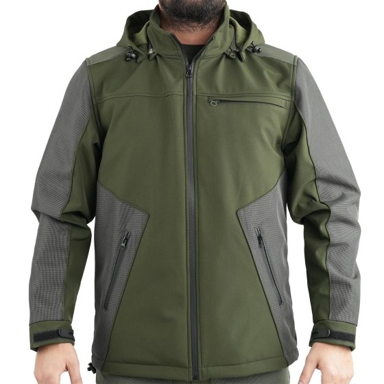 Giacca giubbotto tecnico Softshell antivento impermeabile caccia antipioggia uomo