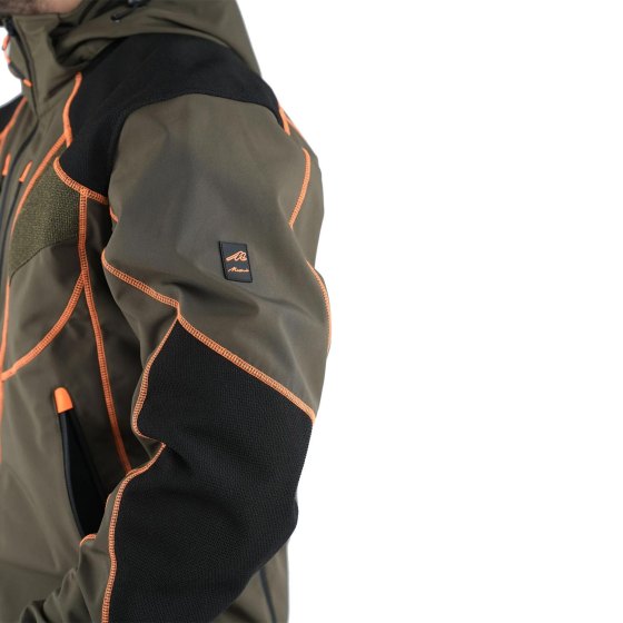 Giacca giubbino Softshell foderata in pile membrana M-tex Impermeabile Cappuccio