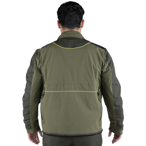 Giacca giubbino ergonomica comoda e funzionale poliammide micro-ripstop elasticizzato caccia
