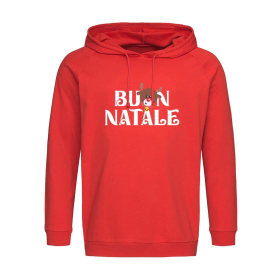 Felpa unisex con cappuccio maglione tema NATALE abbigliamento taglie forti Comoda natalizia