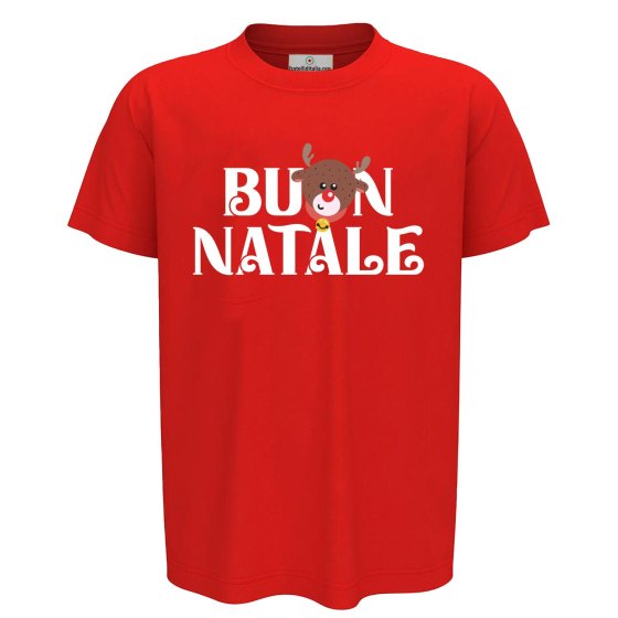 T-shirt bambino mezza manica a tema Natale Idea regalo natalizia con stampa di alta qualita'