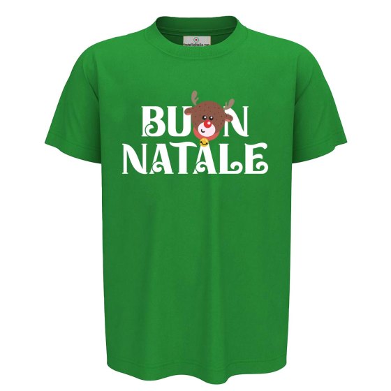 T-shirt bambino mezza manica a tema Natale Idea regalo natalizia con stampa di alta qualita'