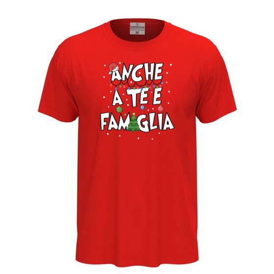 T-shirt maglietta mezza manica stampa natalizia abiti Natale uomo donna regalo cotone