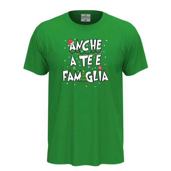 T-shirt maglietta mezza manica stampa natalizia abiti Natale uomo donna regalo cotone
