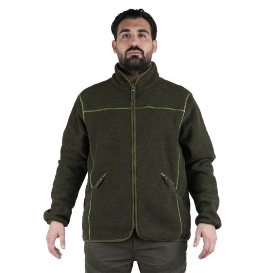 Giacca maglia pile tecnica cerniera traspirante caccia antivento abbigliamento sportivo