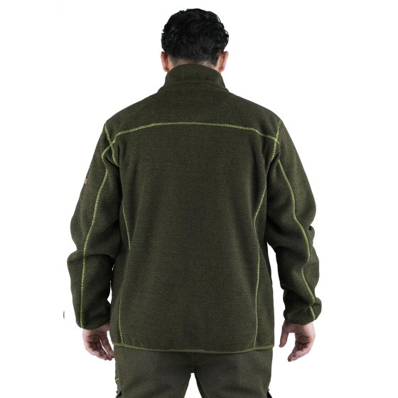 Giacca maglia pile tecnica cerniera traspirante caccia antivento abbigliamento sportivo