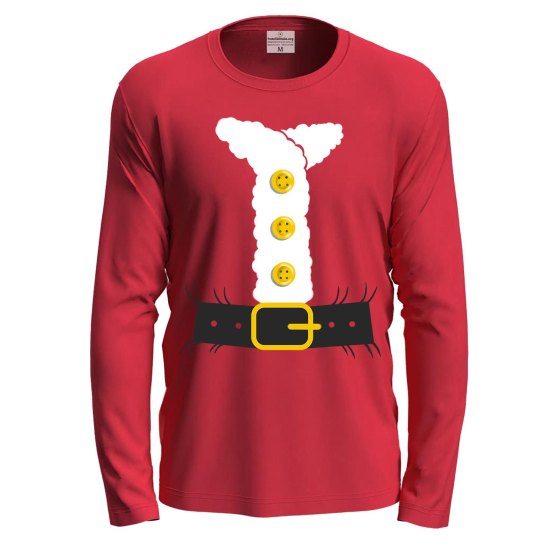 T-shirt maglietta natalizia manica lunga unisex Babbo Natale Biscotto ed Elfo abbigliamento Natalizio regalo